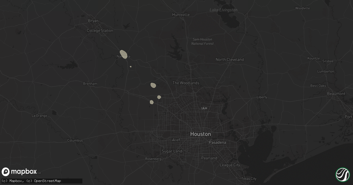Hail map in Tomball, TX on September 25, 2023