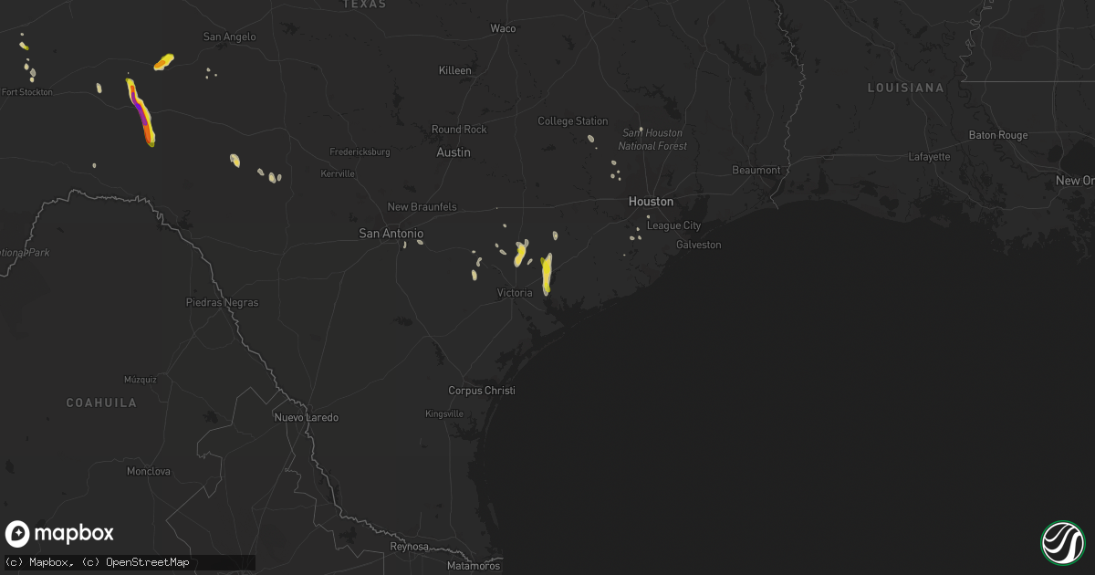 Hail map on September 25, 2023