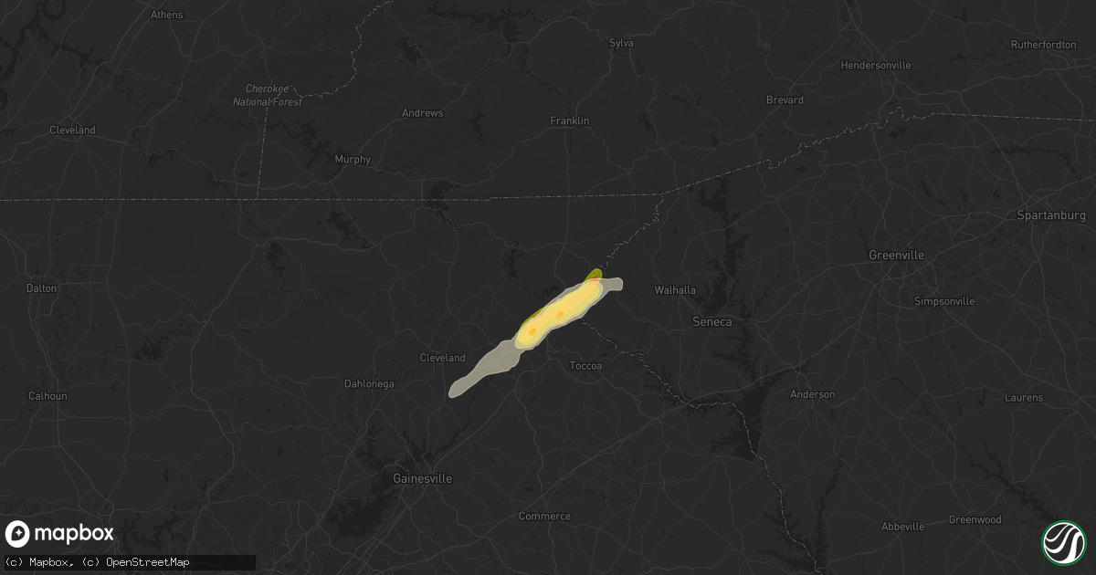 Hail map in Lakemont, GA on September 25, 2024