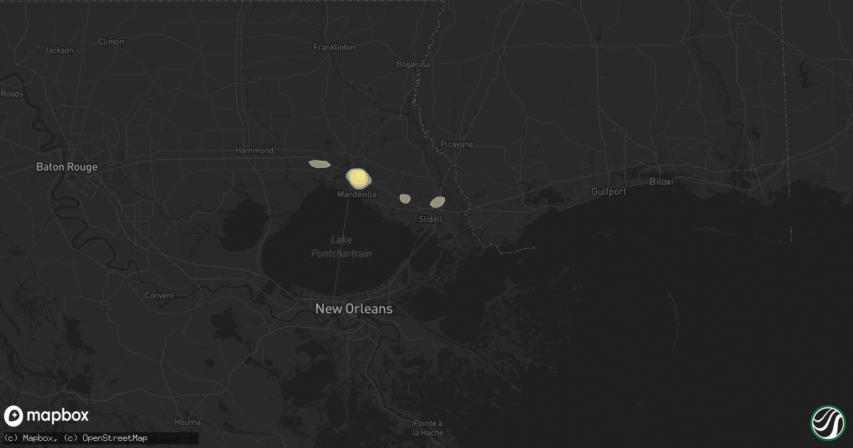 Hail map in Slidell, LA on September 25, 2024