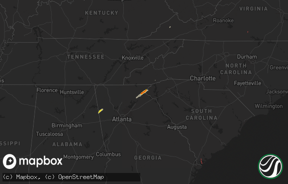 Hail map preview on 09-25-2024