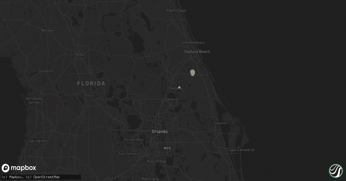 Hail map in Deltona, FL on September 25, 2025