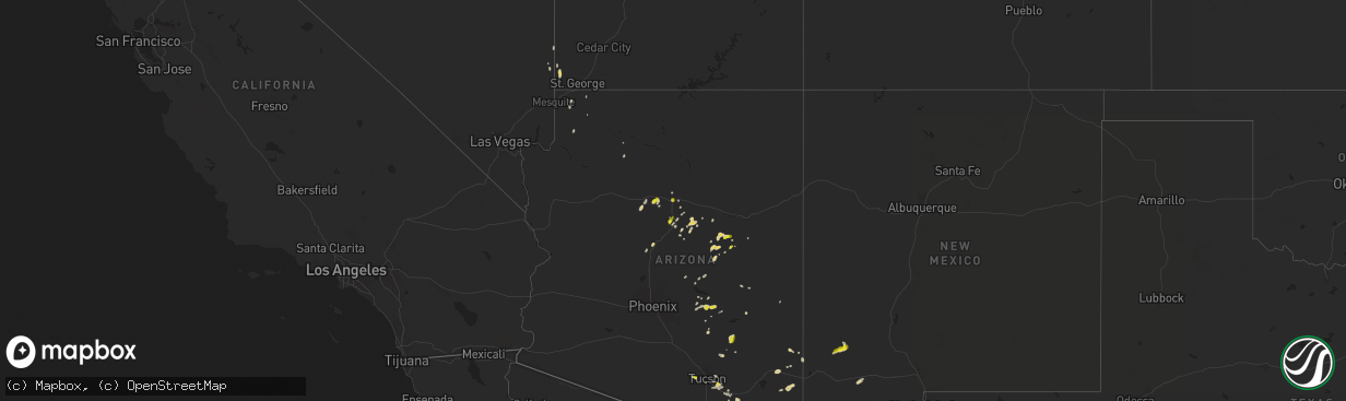 Hail map on September 25, 2025