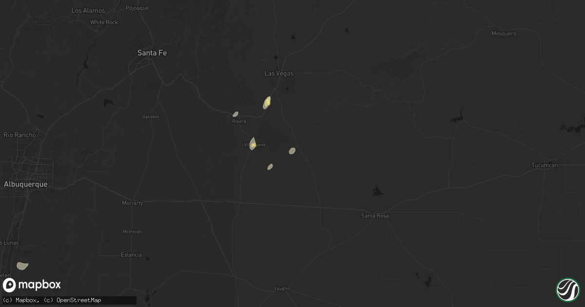 Hail map in Anton Chico, NM on September 25, 2026