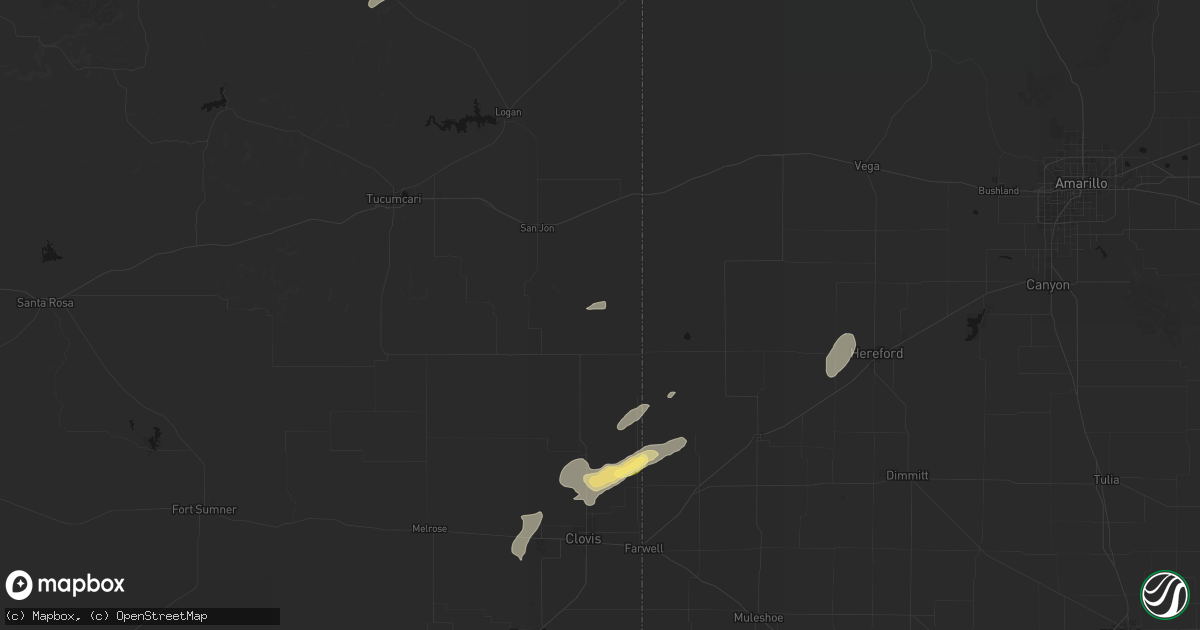 Hail map in Broadview, NM on September 25, 2026