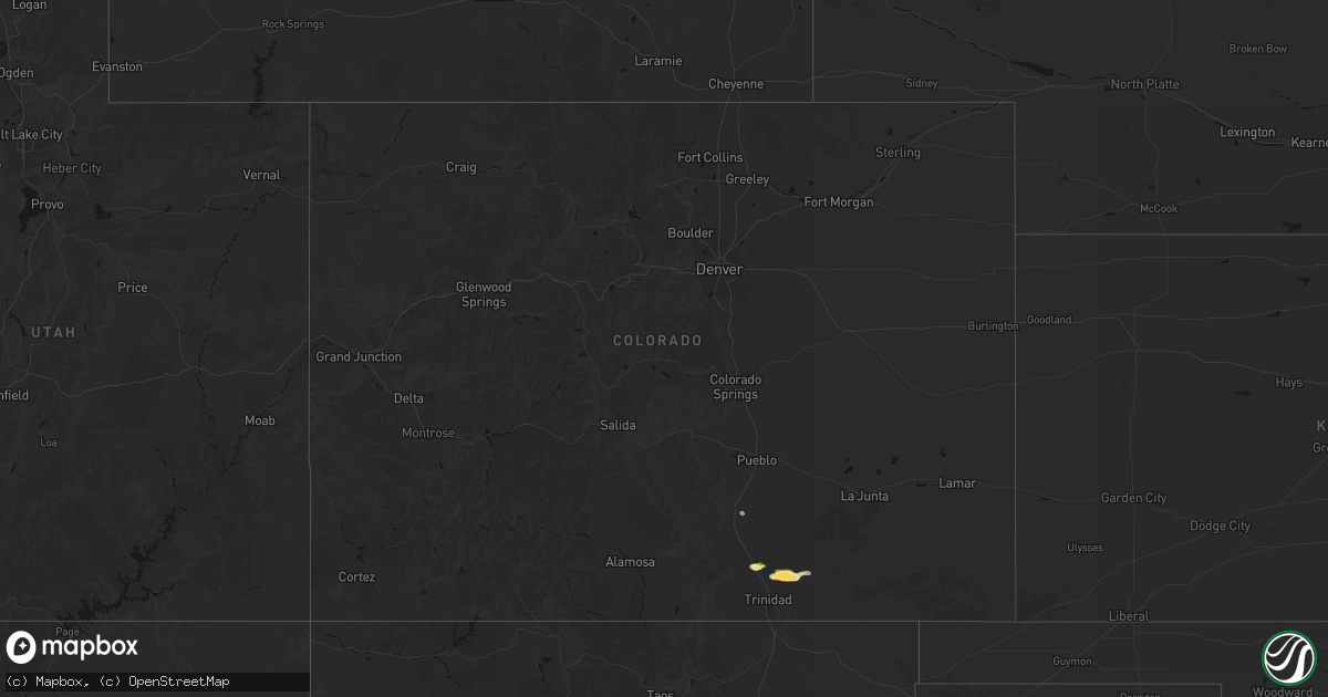 Hail map in Colorado on September 25, 2026