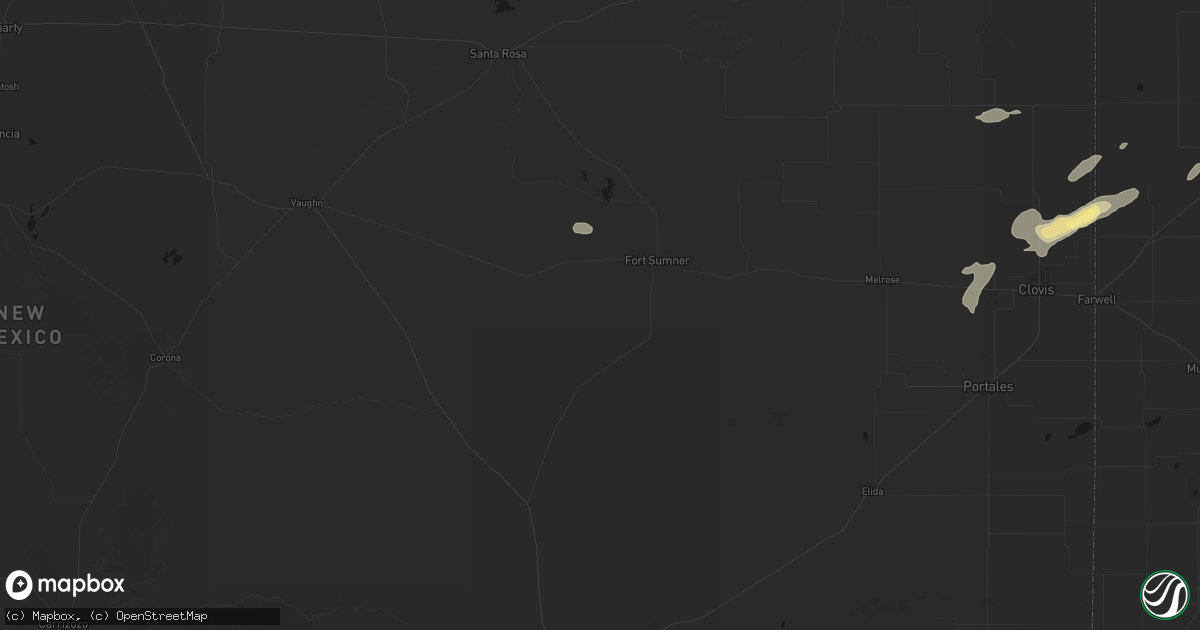 Hail map in Fort Sumner, NM on September 25, 2026