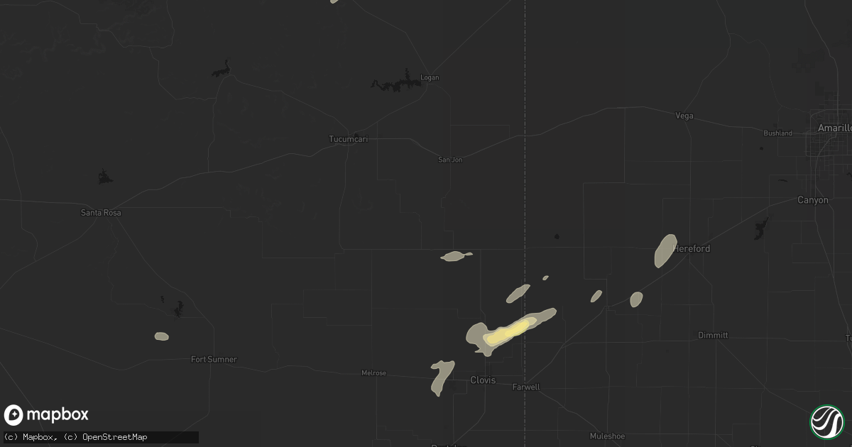 Hail map in Grady, NM on September 25, 2026