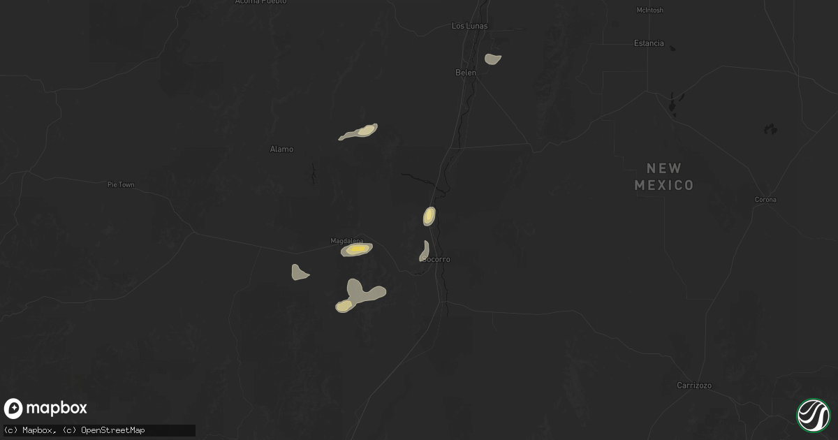 Hail map in Lemitar, NM on September 25, 2026