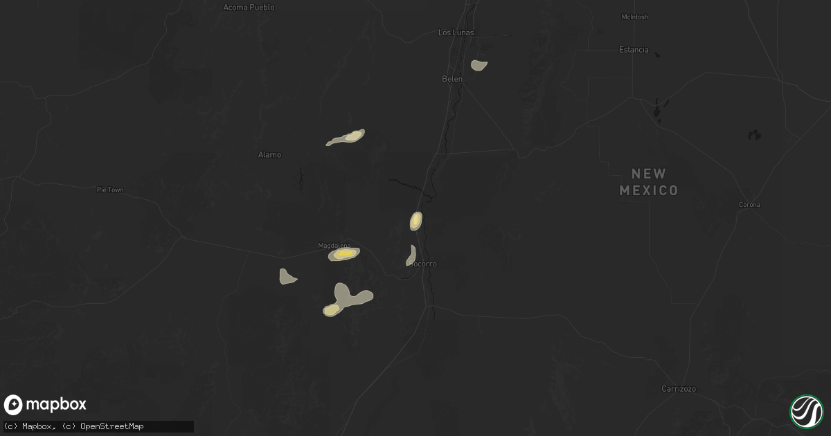 Hail map in Polvadera, NM on September 25, 2026