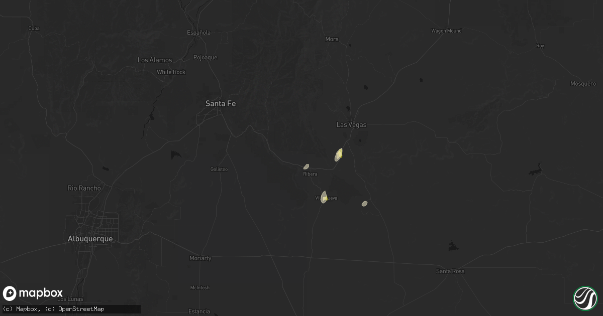 Hail map in San Jose, NM on September 25, 2026
