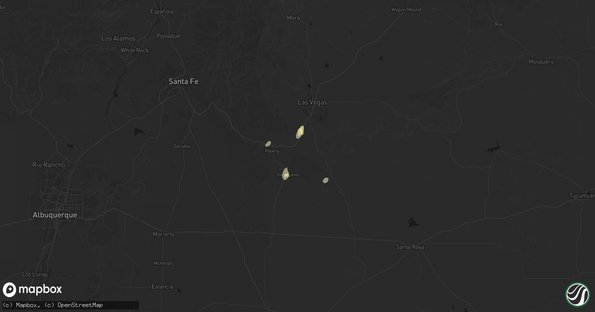 Hail map in Serafina, NM on September 25, 2026