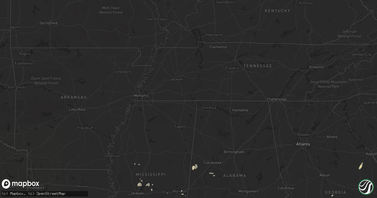 Hail map in Florida on September 26, 2011