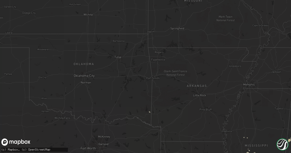 Hail map on September 26, 2011