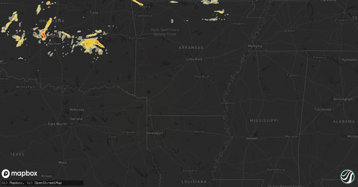 Hail map on September 26, 2012