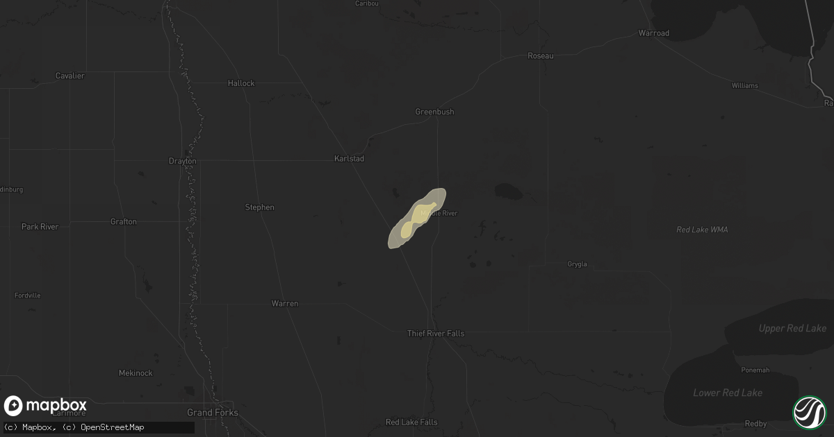 Hail map in Middle River, MN on September 26, 2013