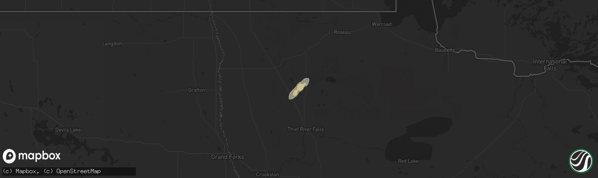 Hail map in Strathcona, MN on September 26, 2013