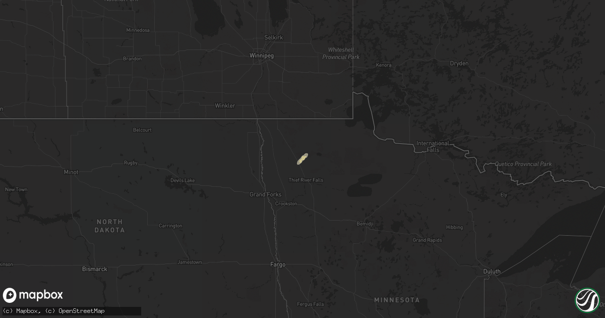 Hail map on September 26, 2013