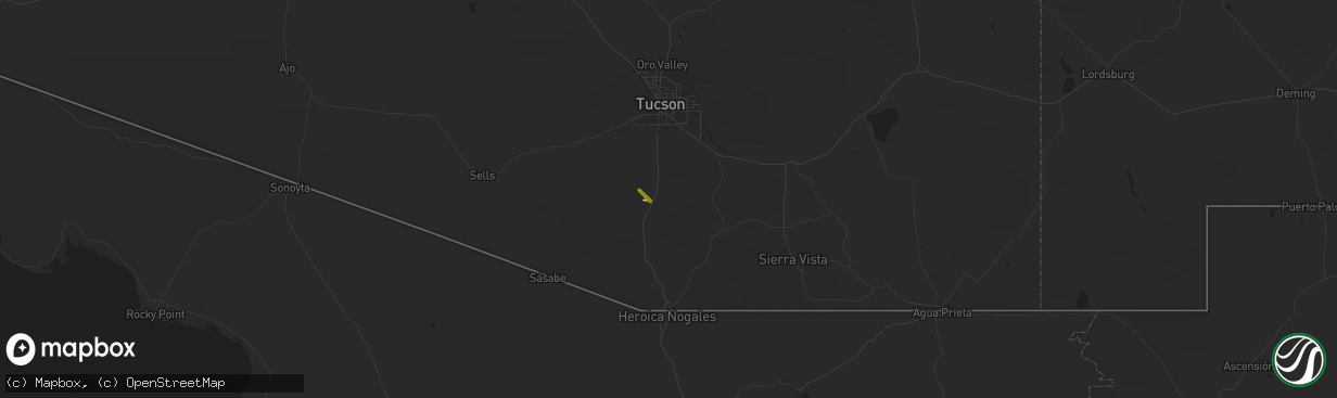 Hail map in Green Valley, AZ on September 26, 2014