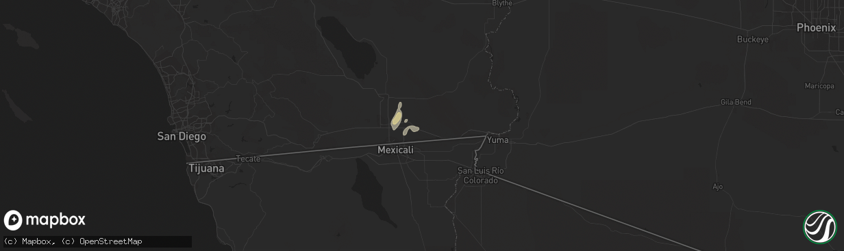 Hail map in Holtville, CA on September 26, 2014