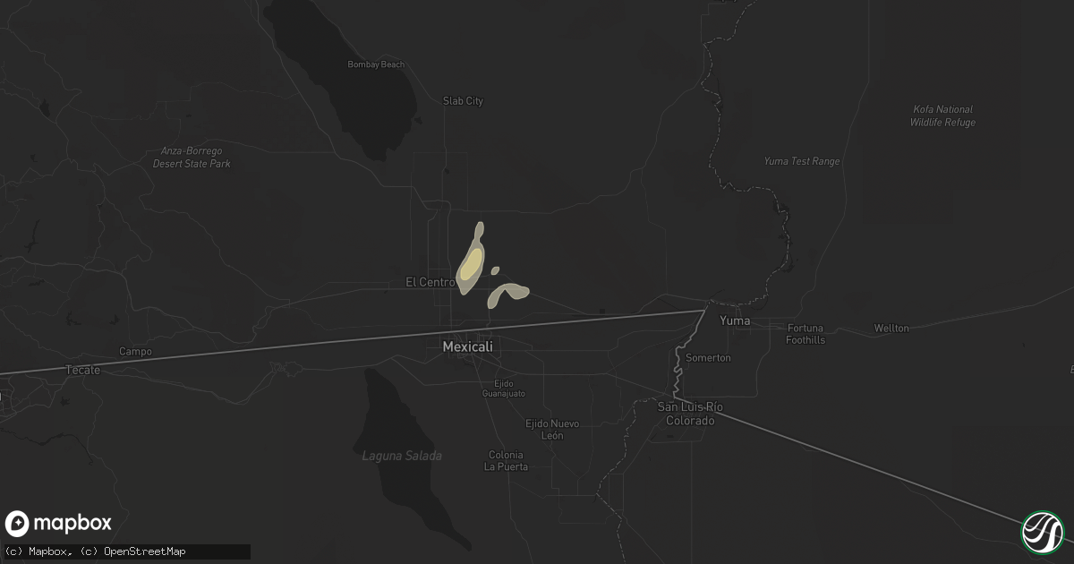 Hail map in Holtville, CA on September 26, 2014