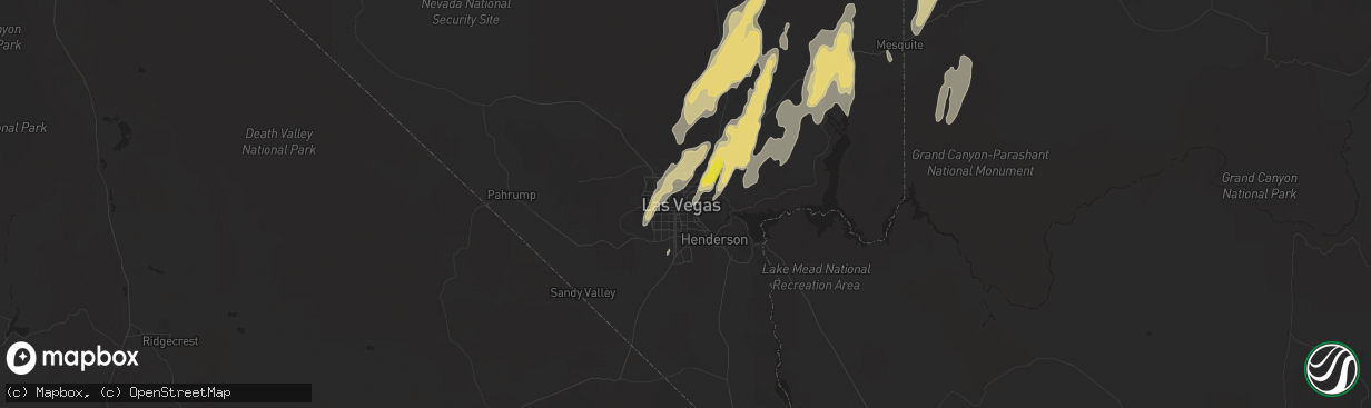 Hail map in Las Vegas, NV on September 26, 2014