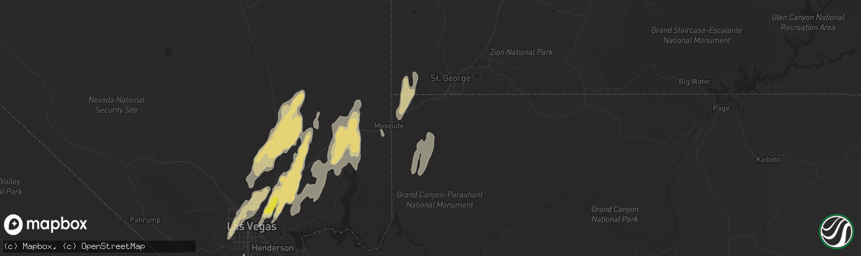 Hail map in Littlefield, AZ on September 26, 2014