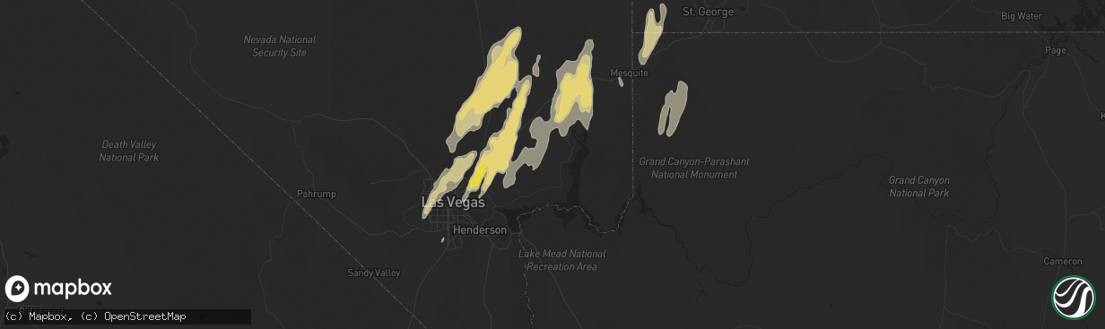 Hail map in Overton, NV on September 26, 2014