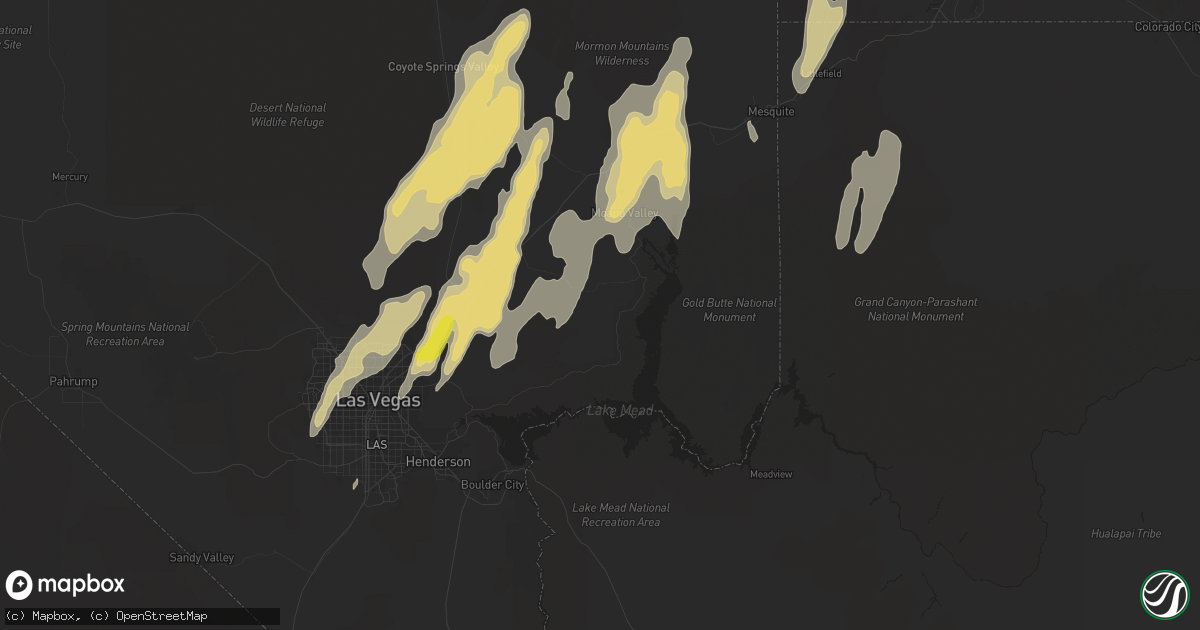 Hail map in Overton, NV on September 26, 2014