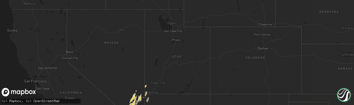 Hail map in Utah on September 26, 2014