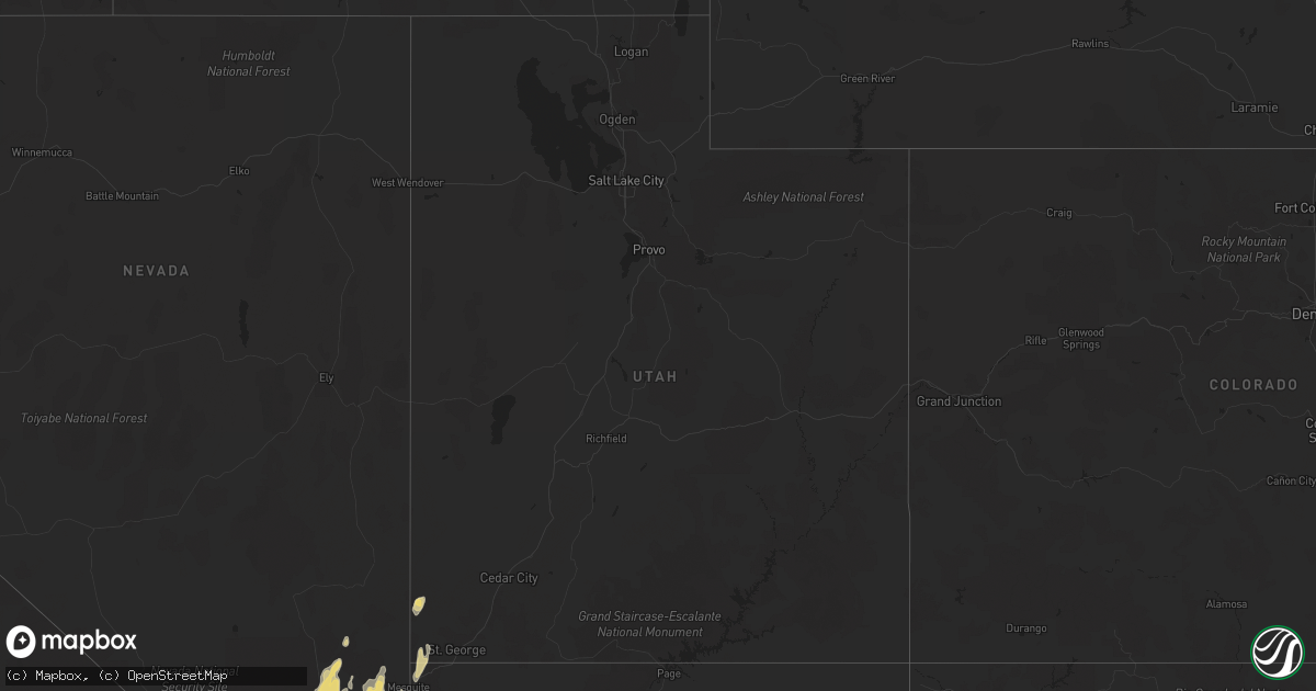 Hail map in Utah on September 26, 2014