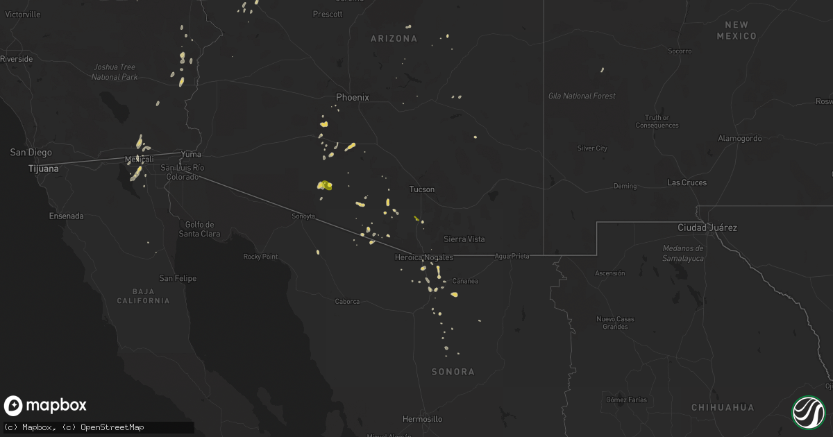 Hail map on September 26, 2014