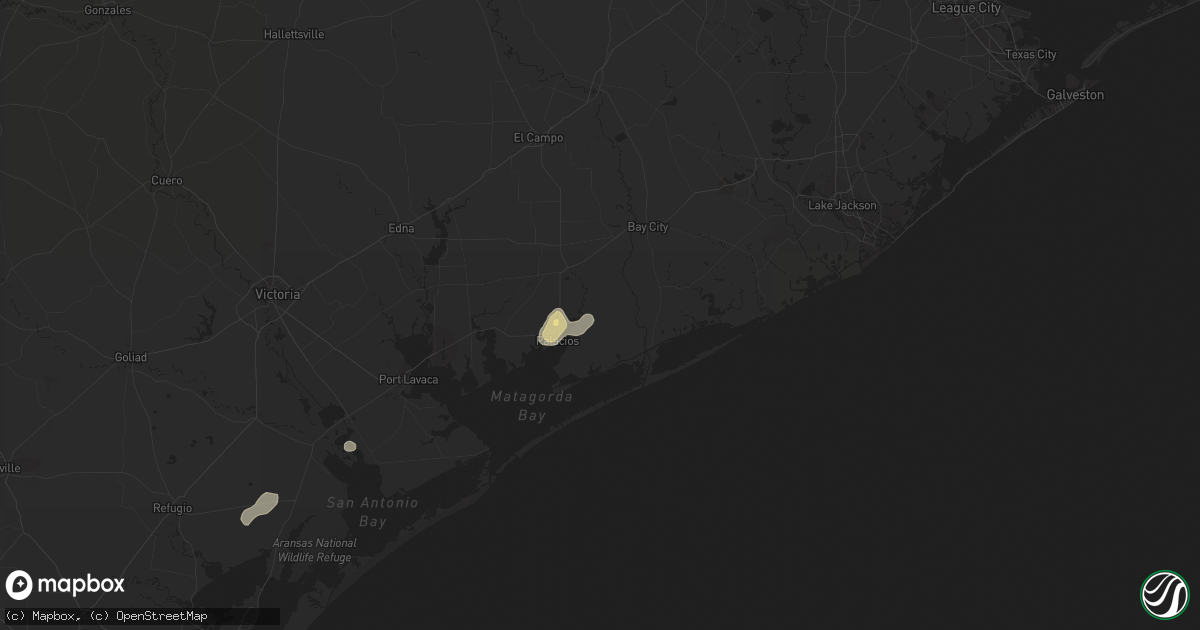 Hail map in Sinton, TX on September 26, 2015