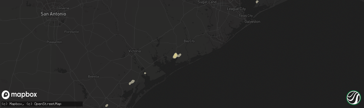 Hail map in Tivoli, TX on September 26, 2015