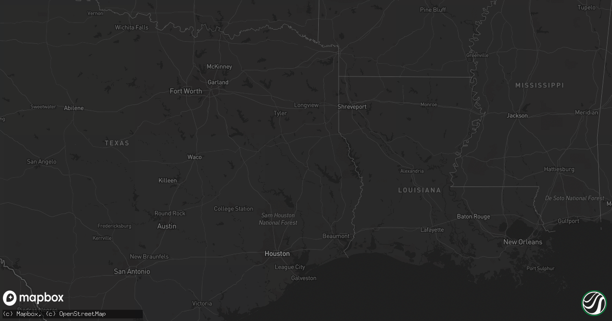 Hail map in Texas on September 26, 2017