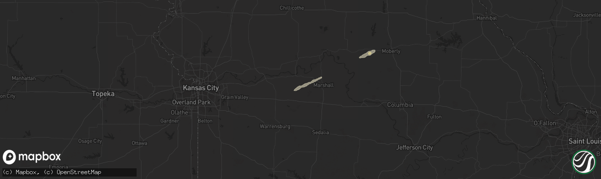 Hail map in Blackburn, MO on September 26, 2019