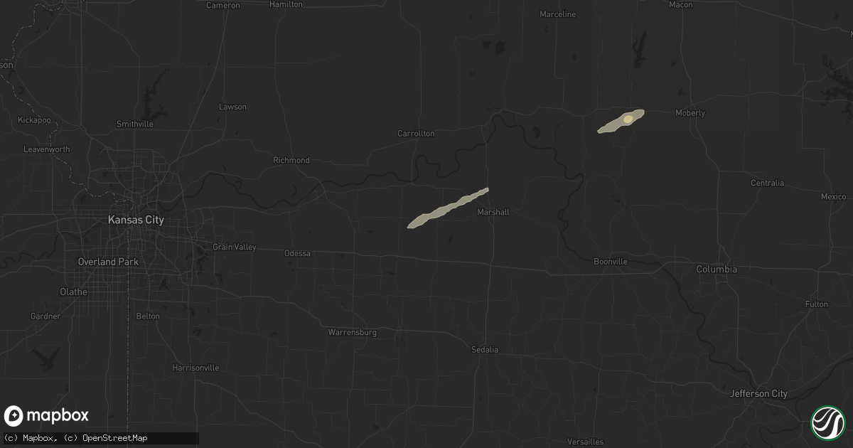 Hail map in Blackburn, MO on September 26, 2019
