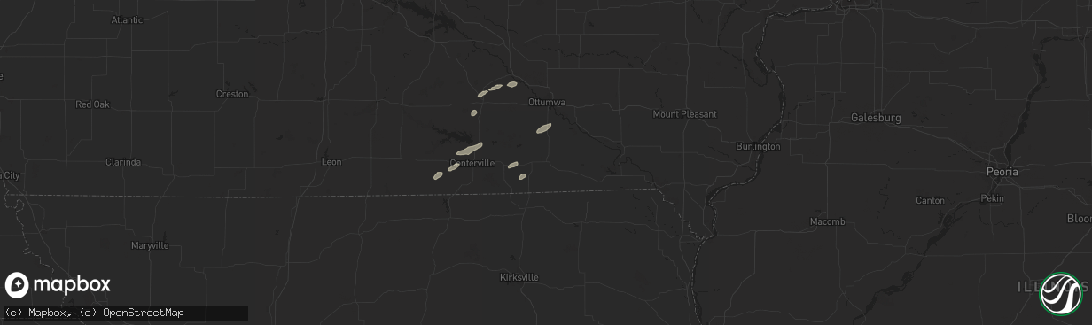 Hail map in Bloomfield, IA on September 26, 2019