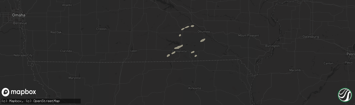 Hail map in Centerville, IA on September 26, 2019