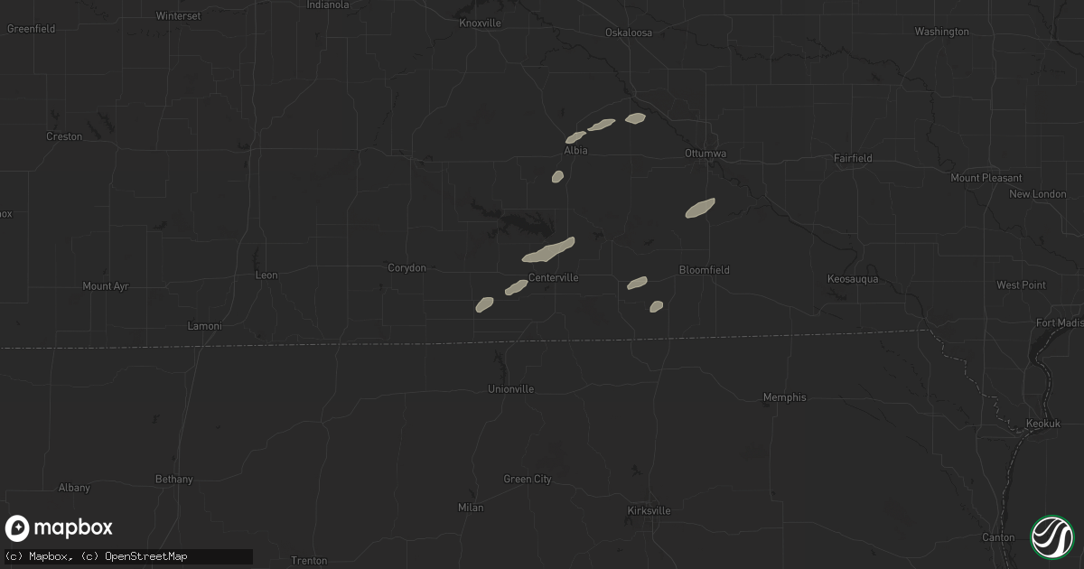 Hail map in Centerville, IA on September 26, 2019