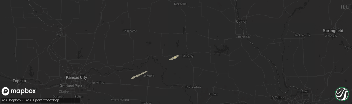 Hail map in Clifton Hill, MO on September 26, 2019