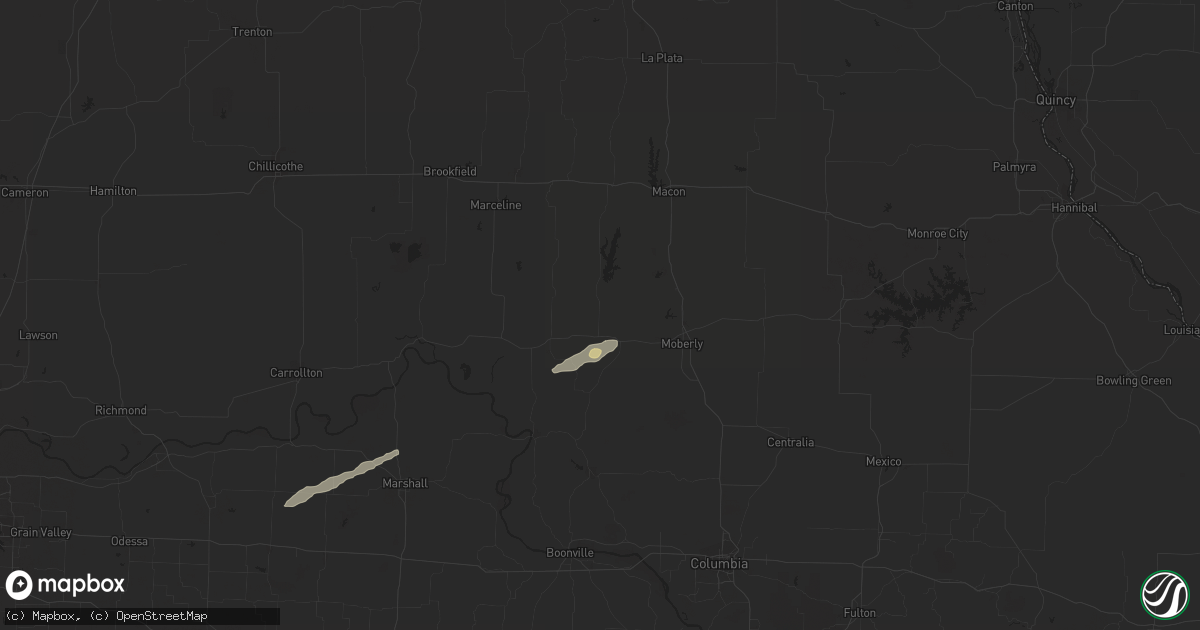 Hail map in Clifton Hill, MO on September 26, 2019