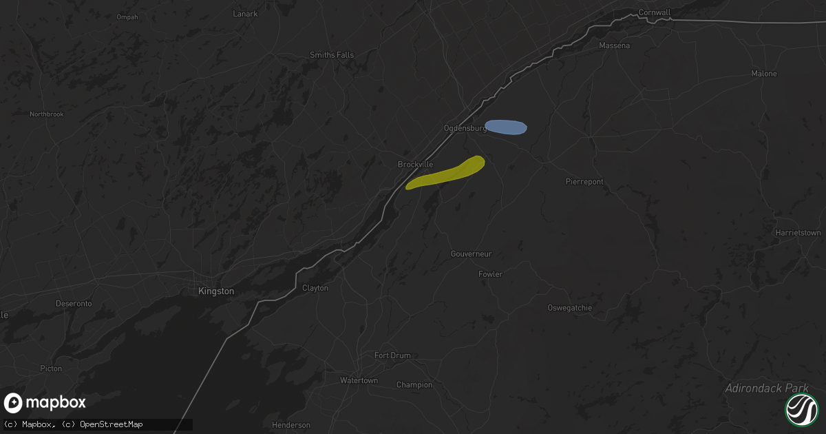 Hail map in Hammond, NY on September 26, 2019