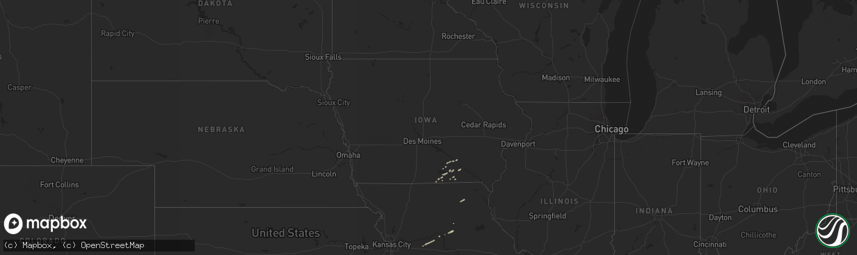 Hail map in Iowa on September 26, 2019