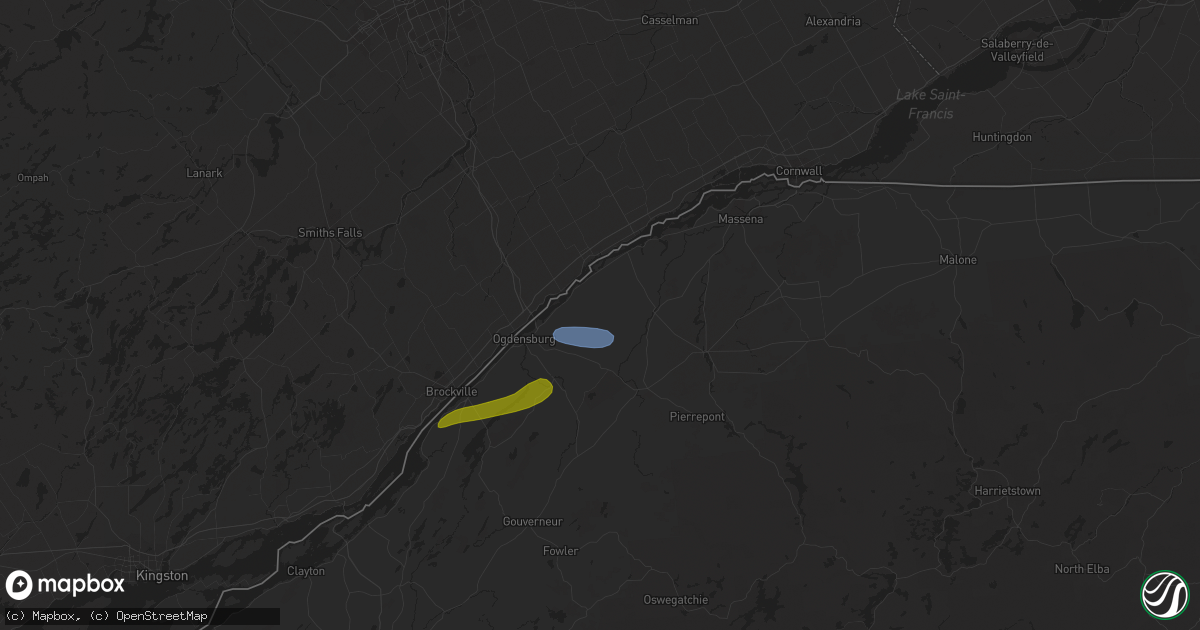 Hail map in Lisbon, NY on September 26, 2019