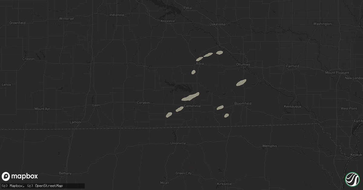 Hail map in Mystic, IA on September 26, 2019