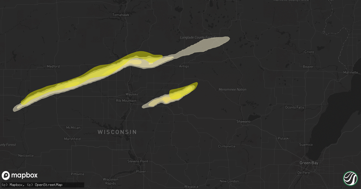 Hail map in Birnamwood, WI on September 26, 2020