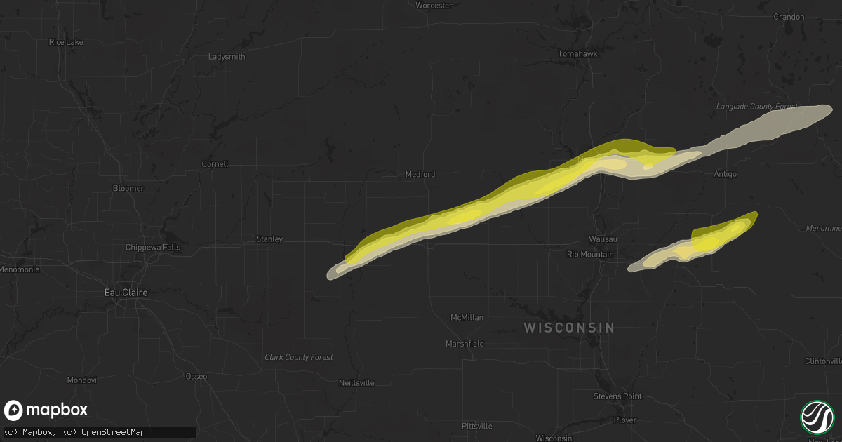 Hail map in Dorchester, WI on September 26, 2020