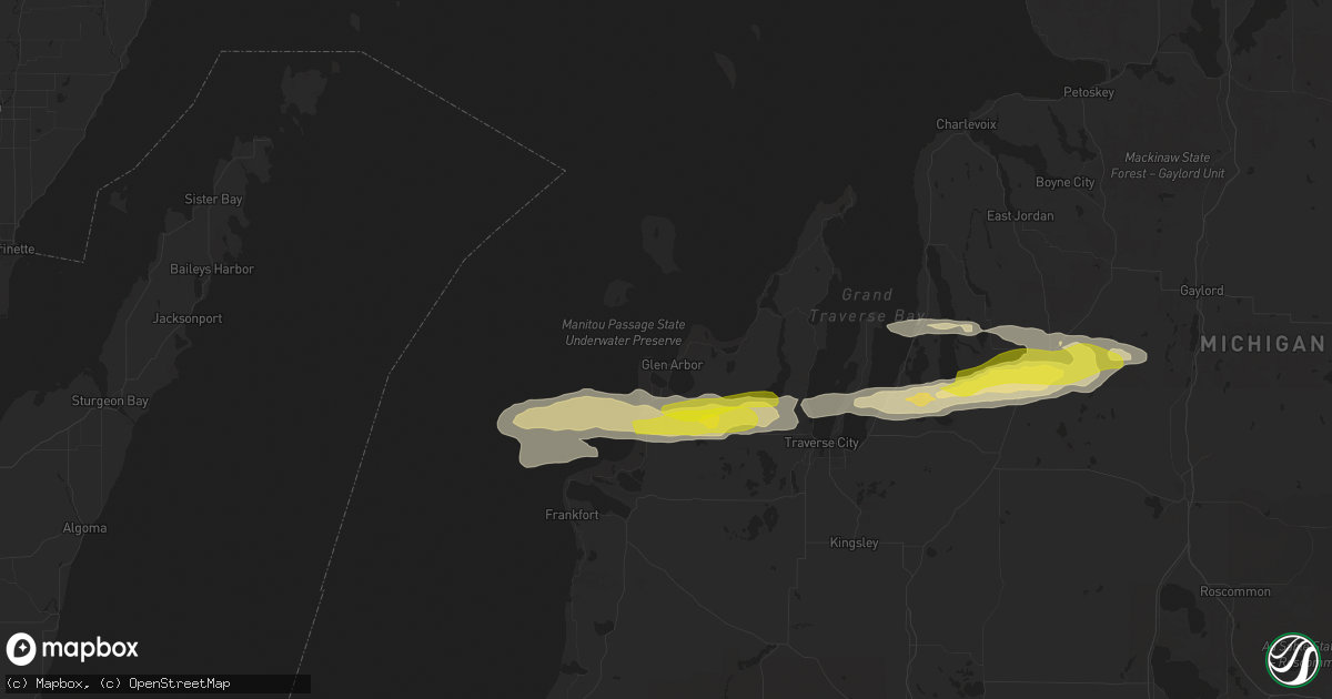 Hail map in Empire, MI on September 26, 2020