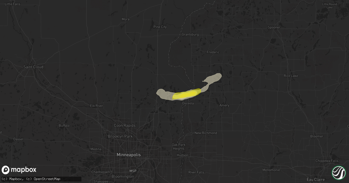 Hail map in Lindstrom, MN on September 26, 2020